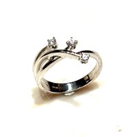 Anello Bolzoni Donna Trilogy in Oro bianco Diamante TRILOGY DIA CT 0.18 G/VS